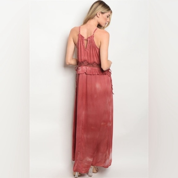 Mustard Seed Red Maxi Dress Size Medium - Picture 5 of 12